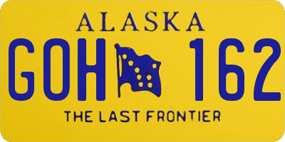 AK license plate GOH162