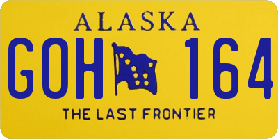 AK license plate GOH164