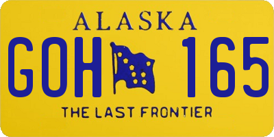 AK license plate GOH165