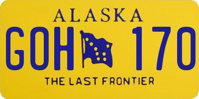 AK license plate GOH170