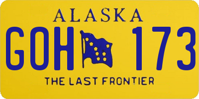 AK license plate GOH173