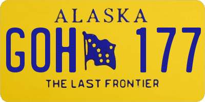 AK license plate GOH177