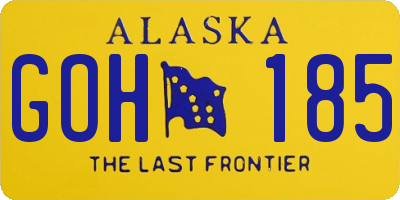 AK license plate GOH185