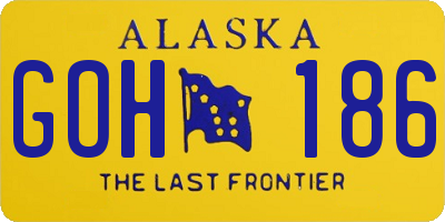 AK license plate GOH186