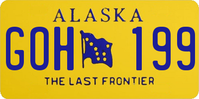 AK license plate GOH199