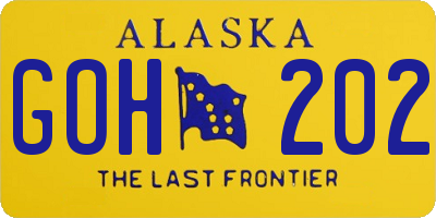 AK license plate GOH202