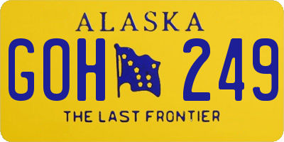 AK license plate GOH249