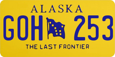 AK license plate GOH253