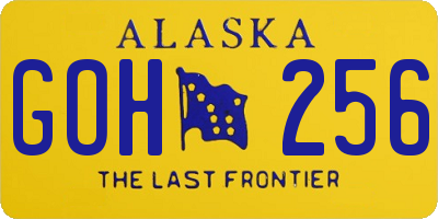 AK license plate GOH256