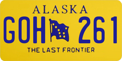 AK license plate GOH261