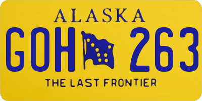 AK license plate GOH263