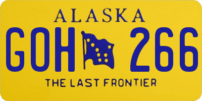 AK license plate GOH266