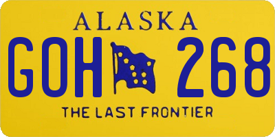 AK license plate GOH268