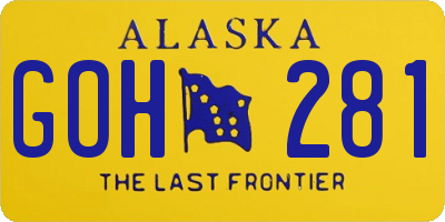 AK license plate GOH281
