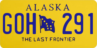AK license plate GOH291