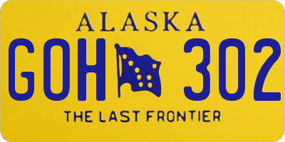 AK license plate GOH302