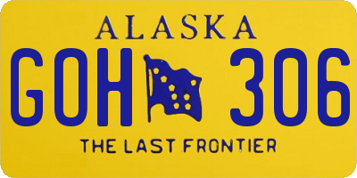 AK license plate GOH306