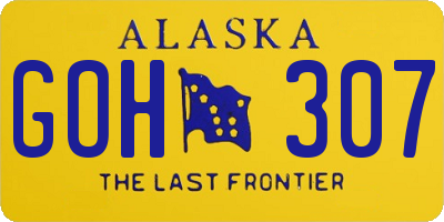 AK license plate GOH307