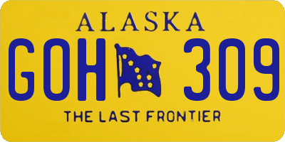 AK license plate GOH309