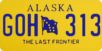 AK license plate GOH313