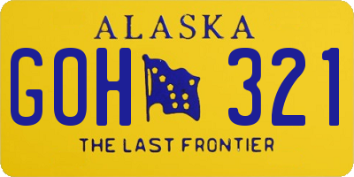 AK license plate GOH321