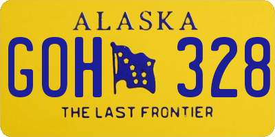 AK license plate GOH328