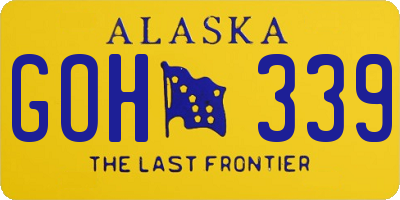 AK license plate GOH339