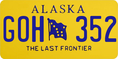 AK license plate GOH352