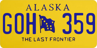AK license plate GOH359