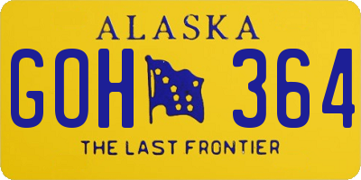 AK license plate GOH364
