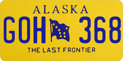 AK license plate GOH368