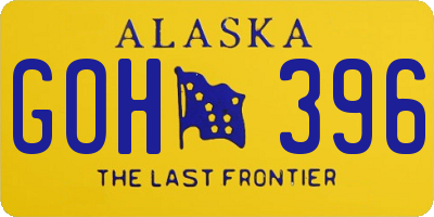AK license plate GOH396