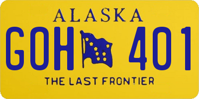 AK license plate GOH401