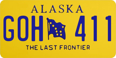 AK license plate GOH411