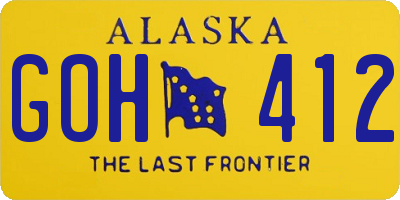 AK license plate GOH412