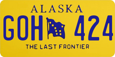 AK license plate GOH424