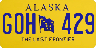 AK license plate GOH429