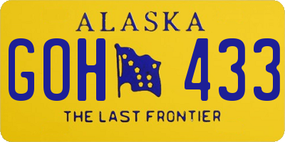 AK license plate GOH433