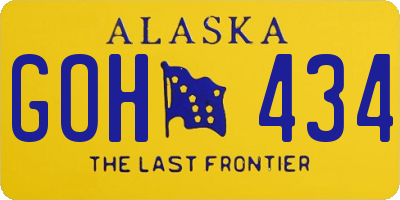 AK license plate GOH434