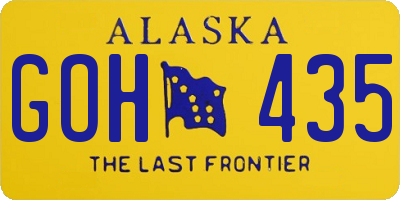 AK license plate GOH435