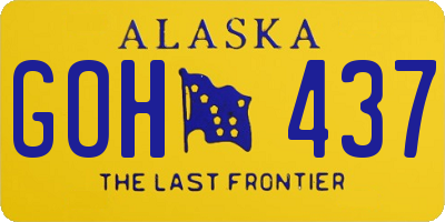 AK license plate GOH437
