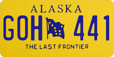AK license plate GOH441