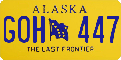 AK license plate GOH447