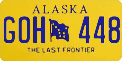 AK license plate GOH448