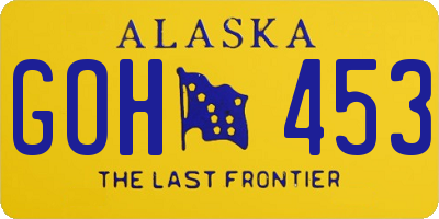 AK license plate GOH453