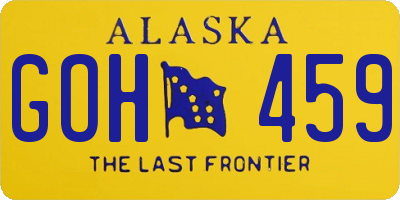AK license plate GOH459