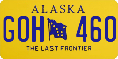 AK license plate GOH460