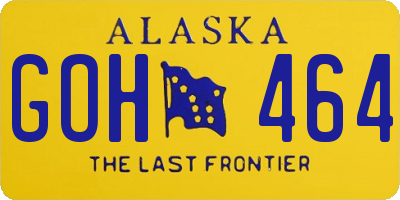 AK license plate GOH464