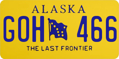 AK license plate GOH466