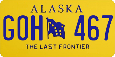 AK license plate GOH467